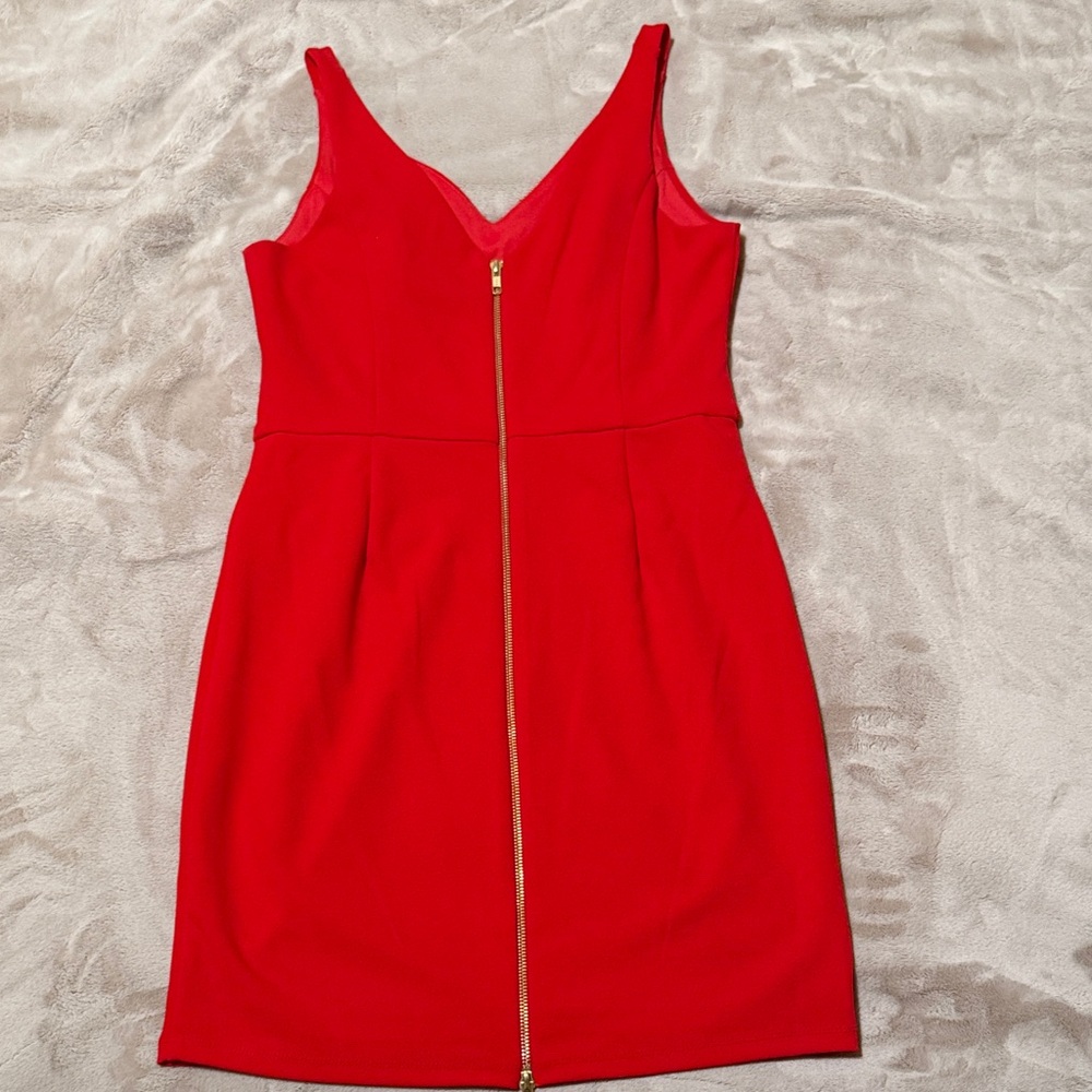 bebe Vibrant Red Mini Dress - Picture 3 of 4